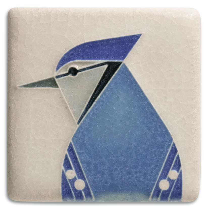 Motawi 3x3 Blue Jay Tile