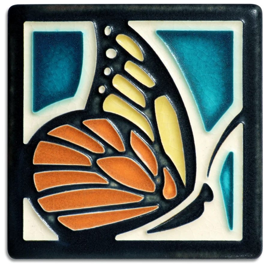 Motawi 4x4 Butterfly Art Tile