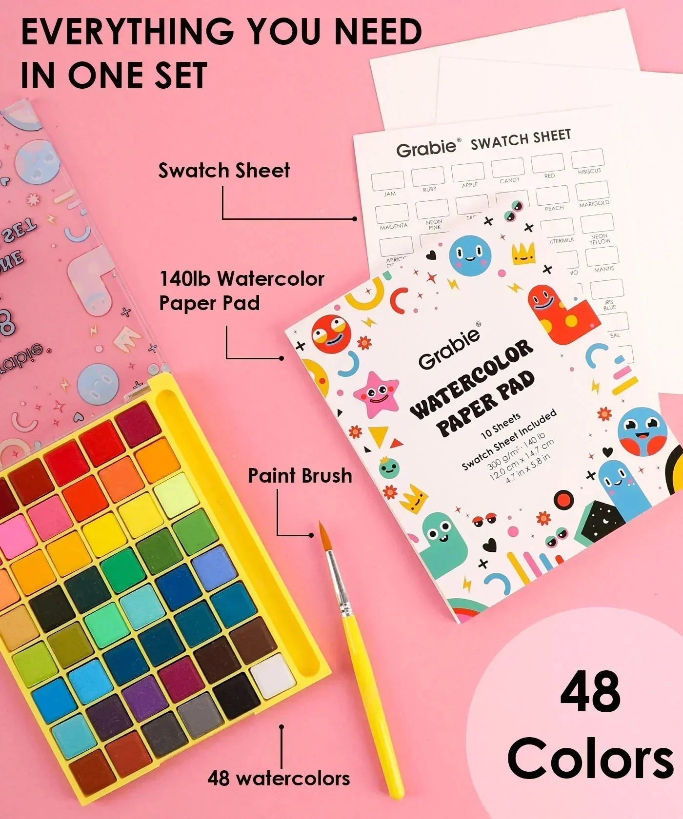 All-In-One Watercolor Set of 48 - Image 3