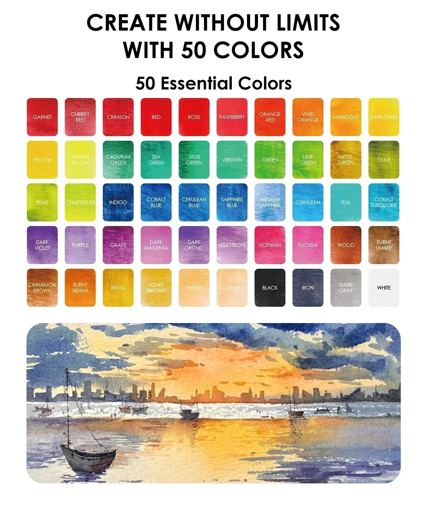 All-In-One Watercolor Set of 50 - Image 4