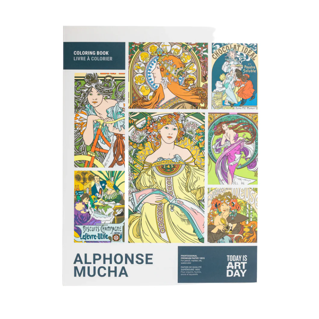 Alphonse Mucha Coloring Book