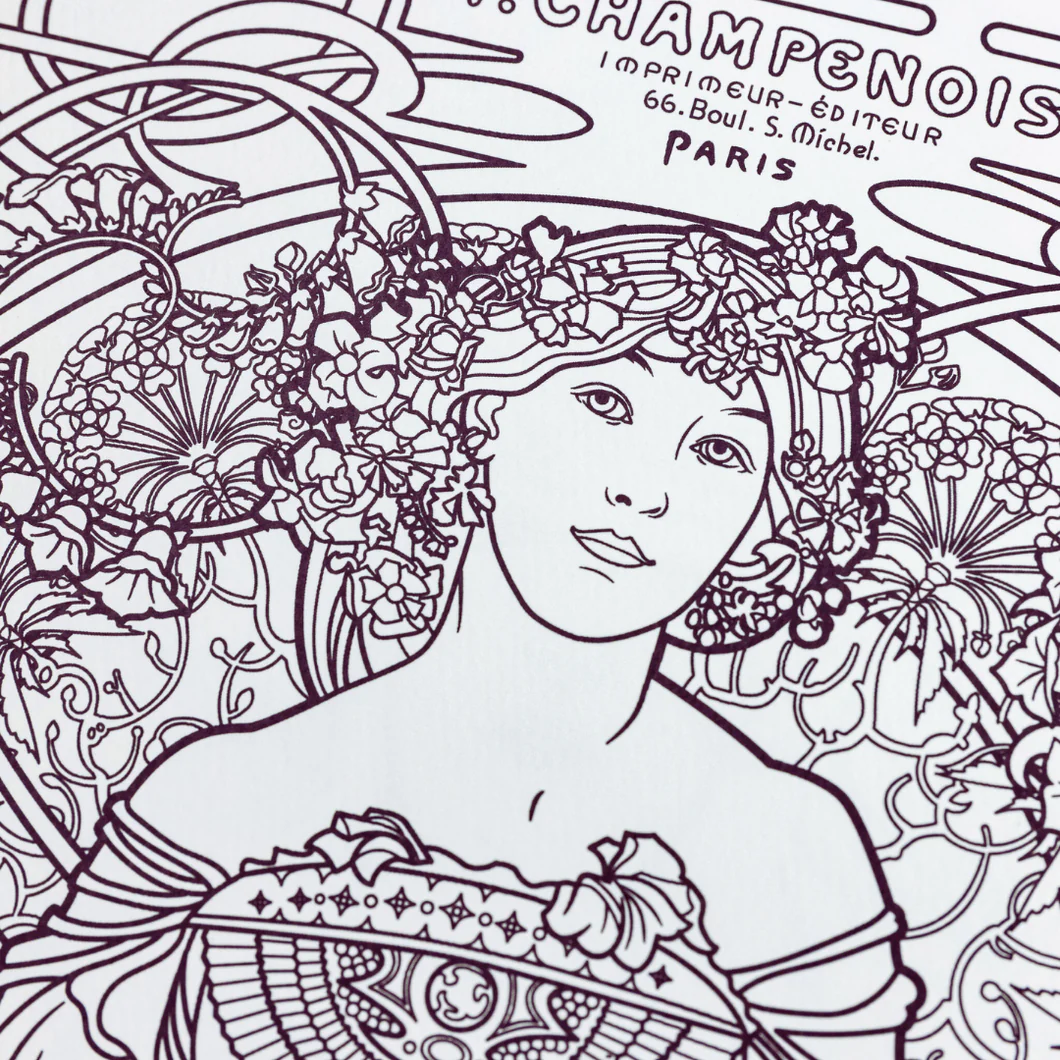 Alphonse Mucha Coloring Book - Image 3