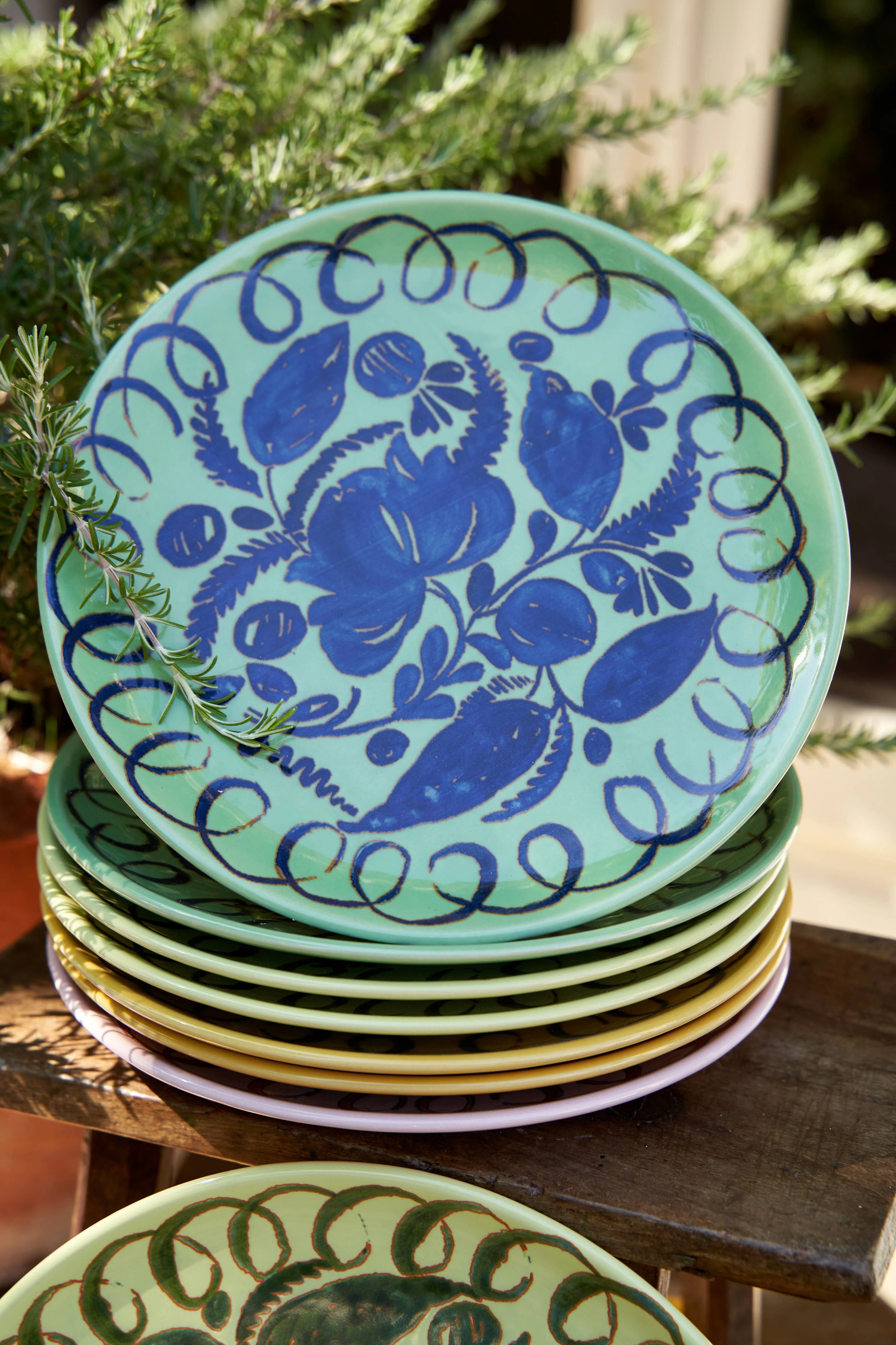 Amalfi Dinner Plate Green - 10.6" Diameter - Image 5