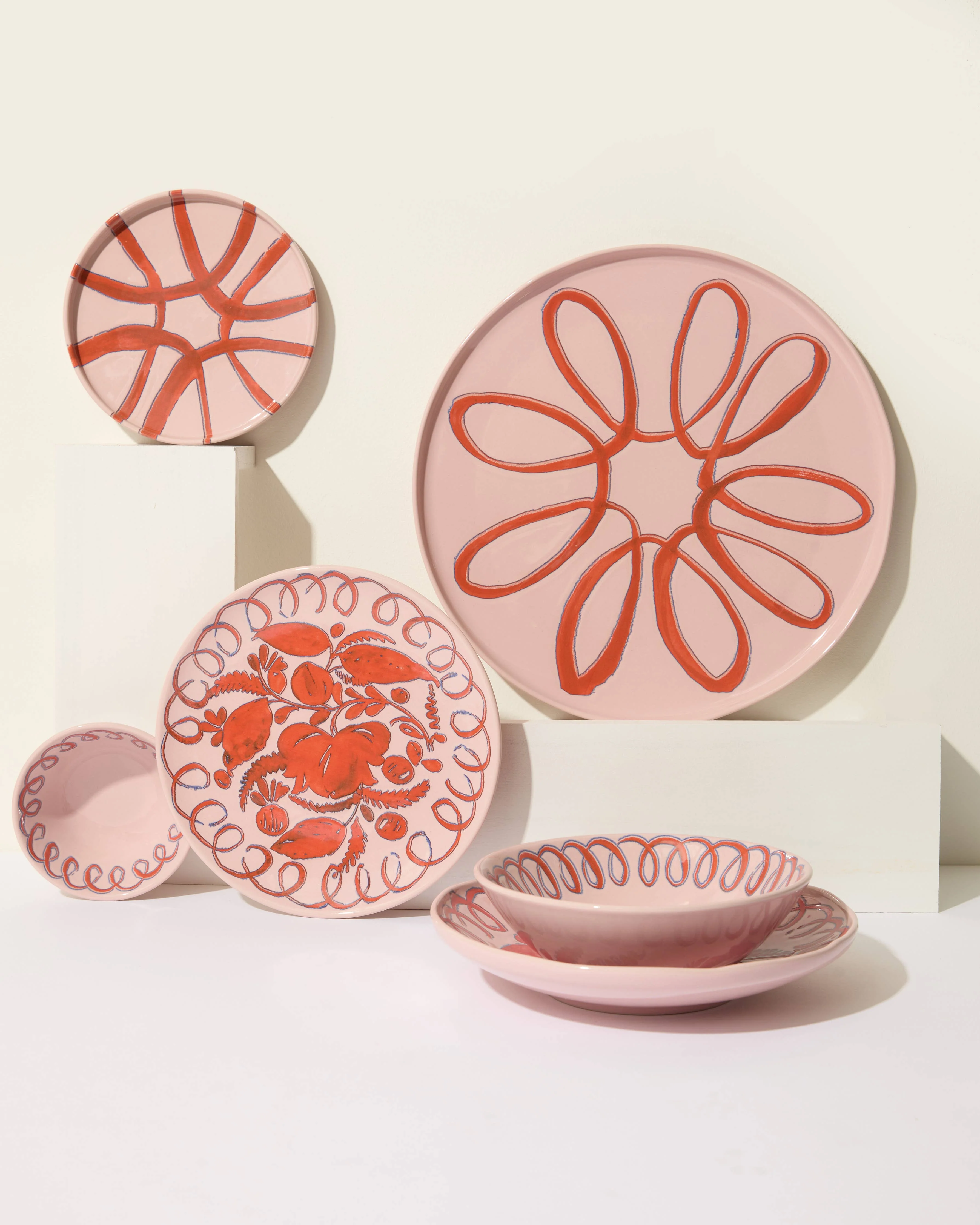 Amalfi Dinner Plate Pink - 10.6" Diameter - Image 4