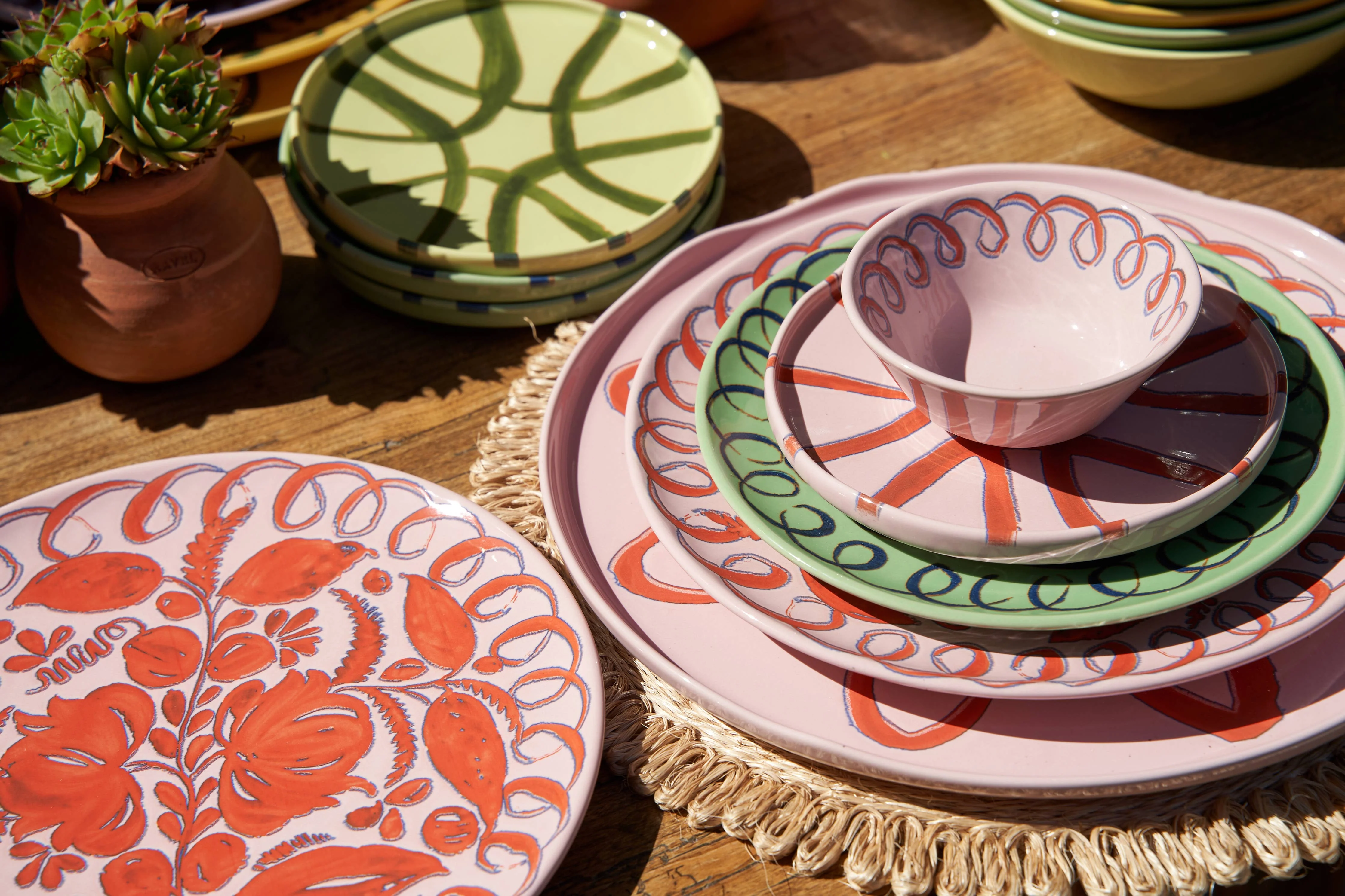 Amalfi Dinner Plate Pink - 10.6" Diameter - Image 5