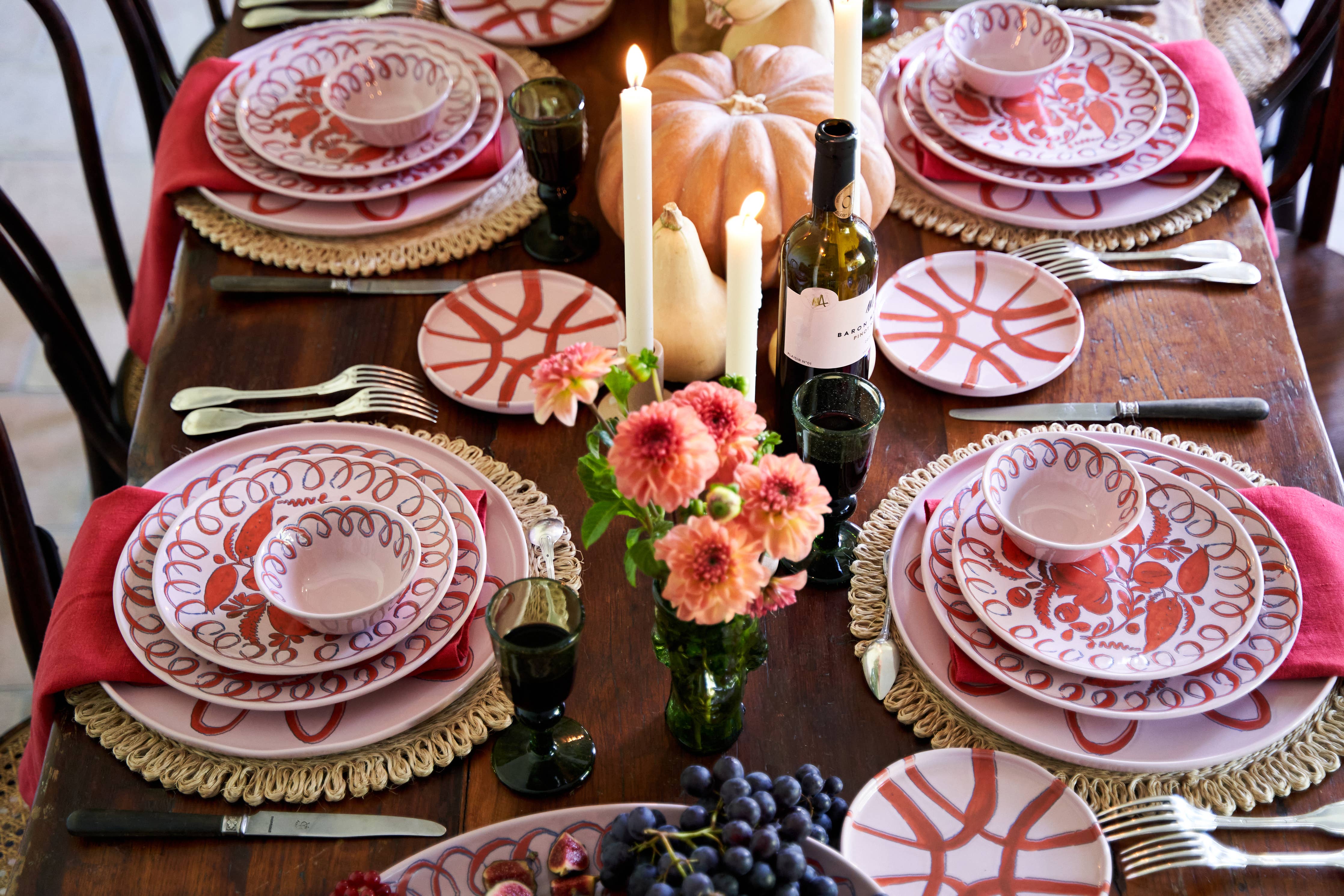 Amalfi Dinner Plate Pink - 10.6" Diameter - Image 6