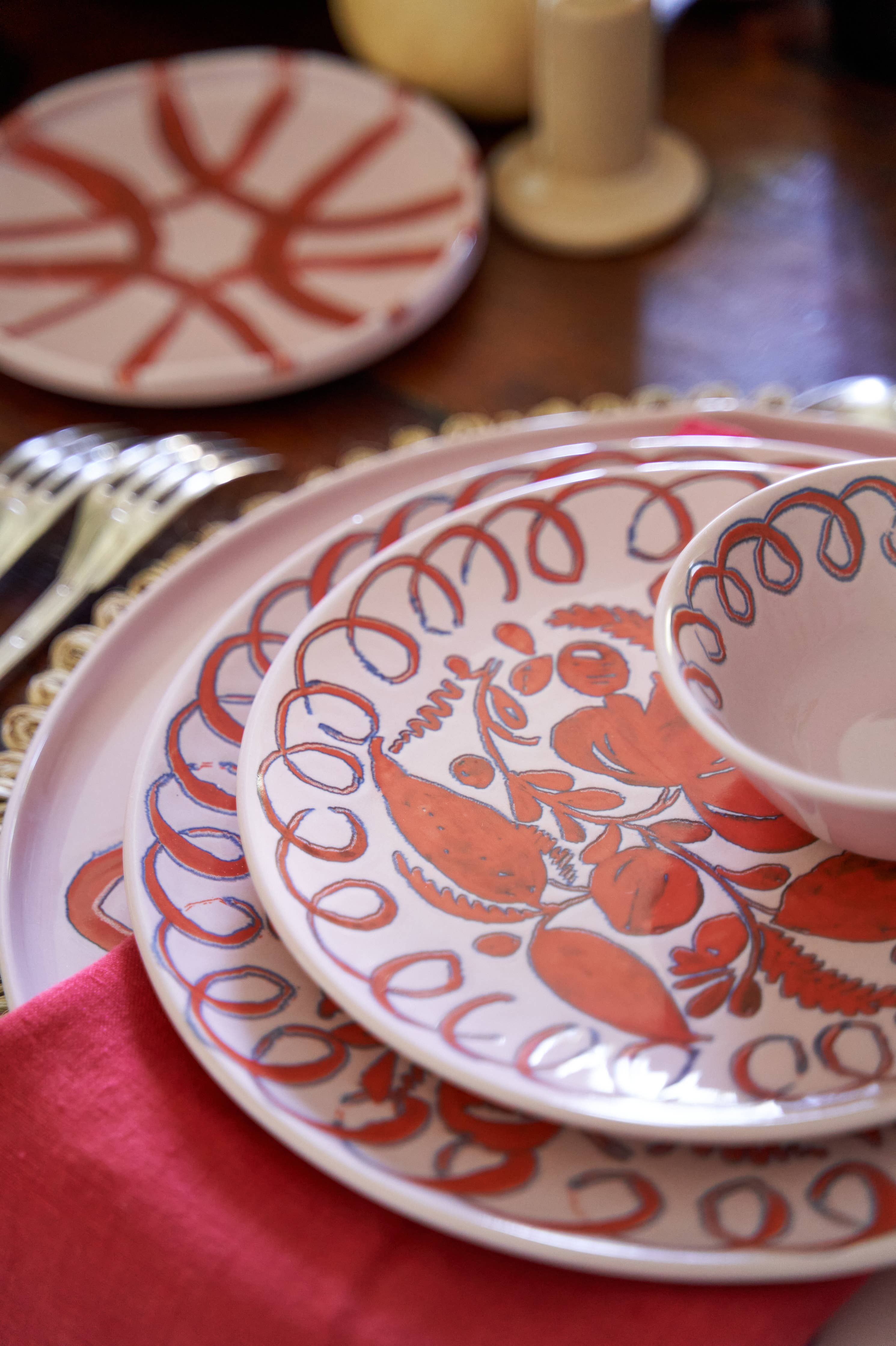 Amalfi Dinner Plate Pink - 10.6" Diameter - Image 7