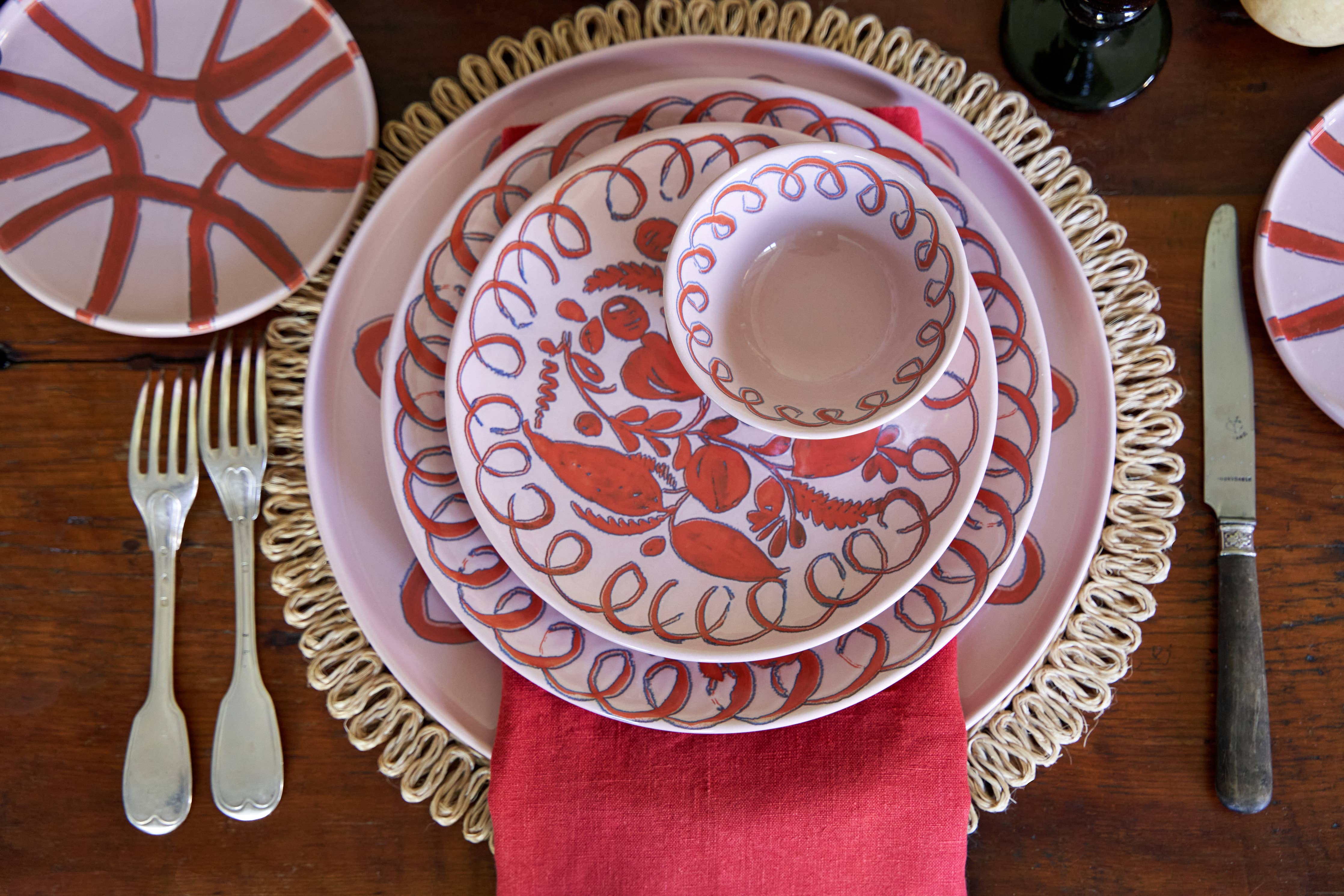 Amalfi Dinner Plate Pink - 10.6" Diameter - Image 8