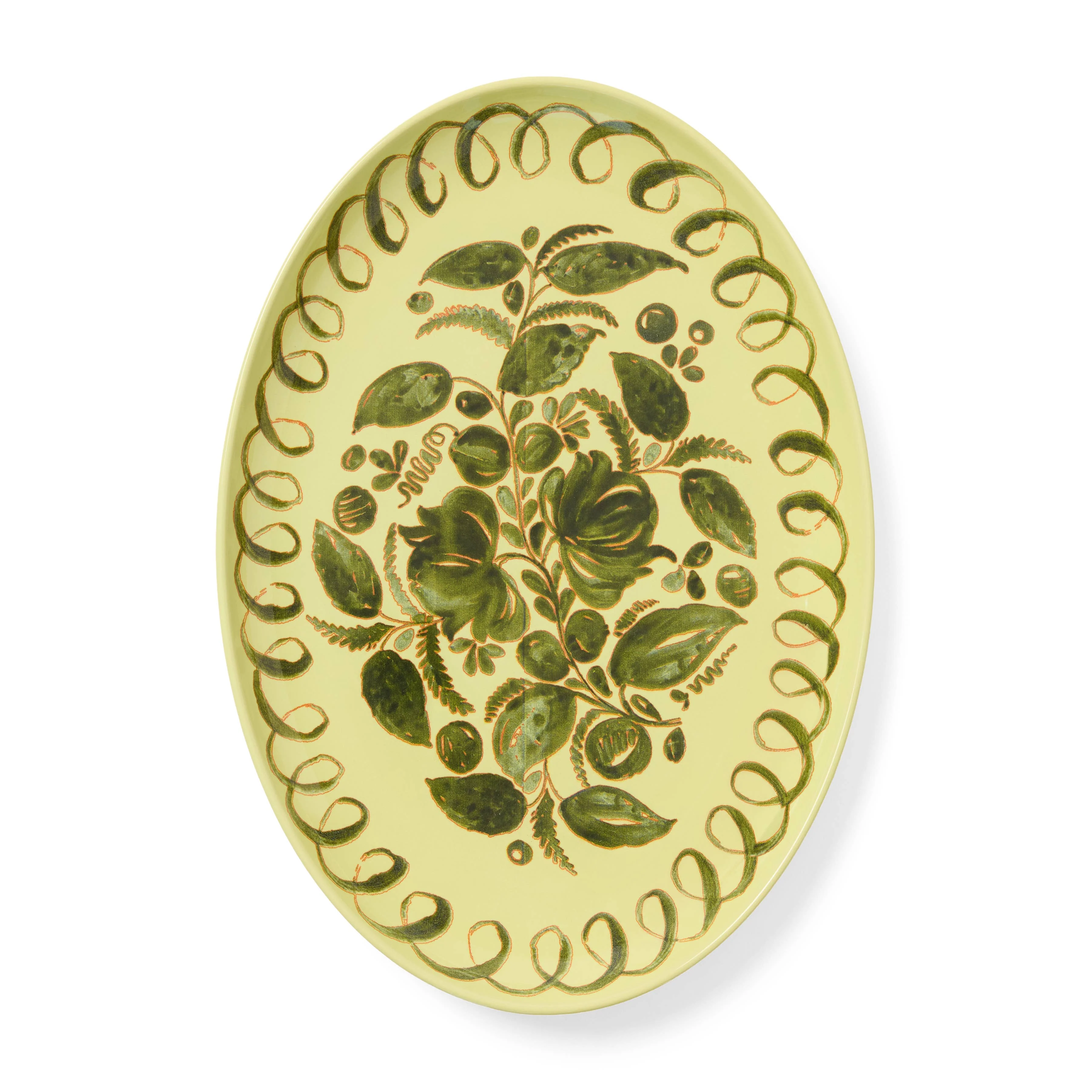 Amalfi Oval Tray Lime - 15.7" x 11" - Image 2