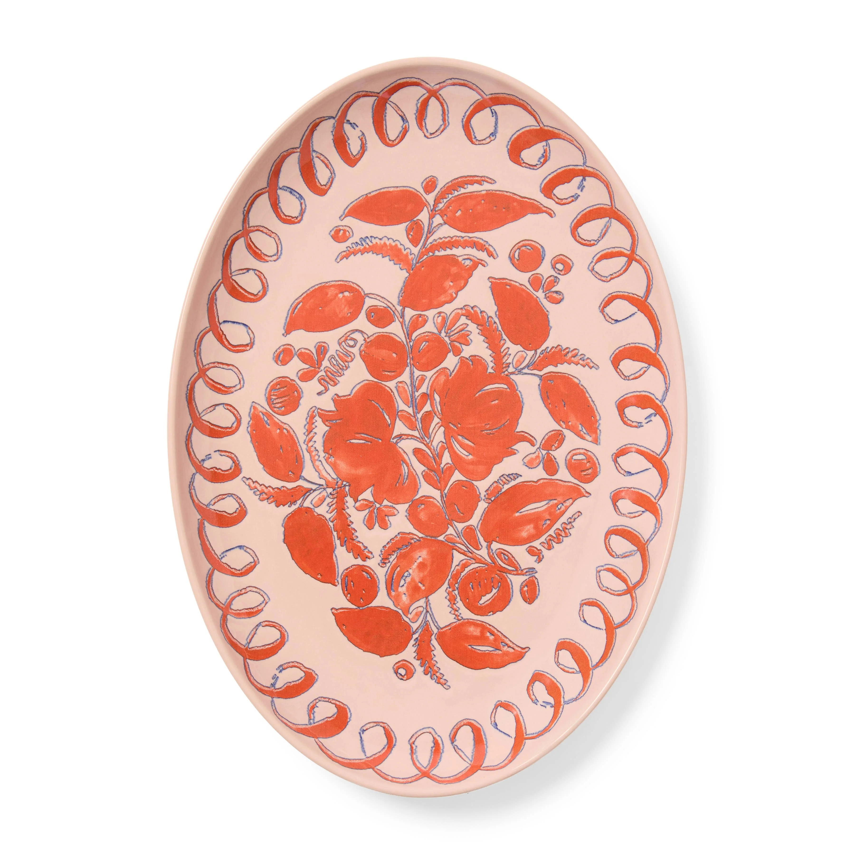 Amalfi Oval Tray Pink - 15.7" x 11" - Image 2