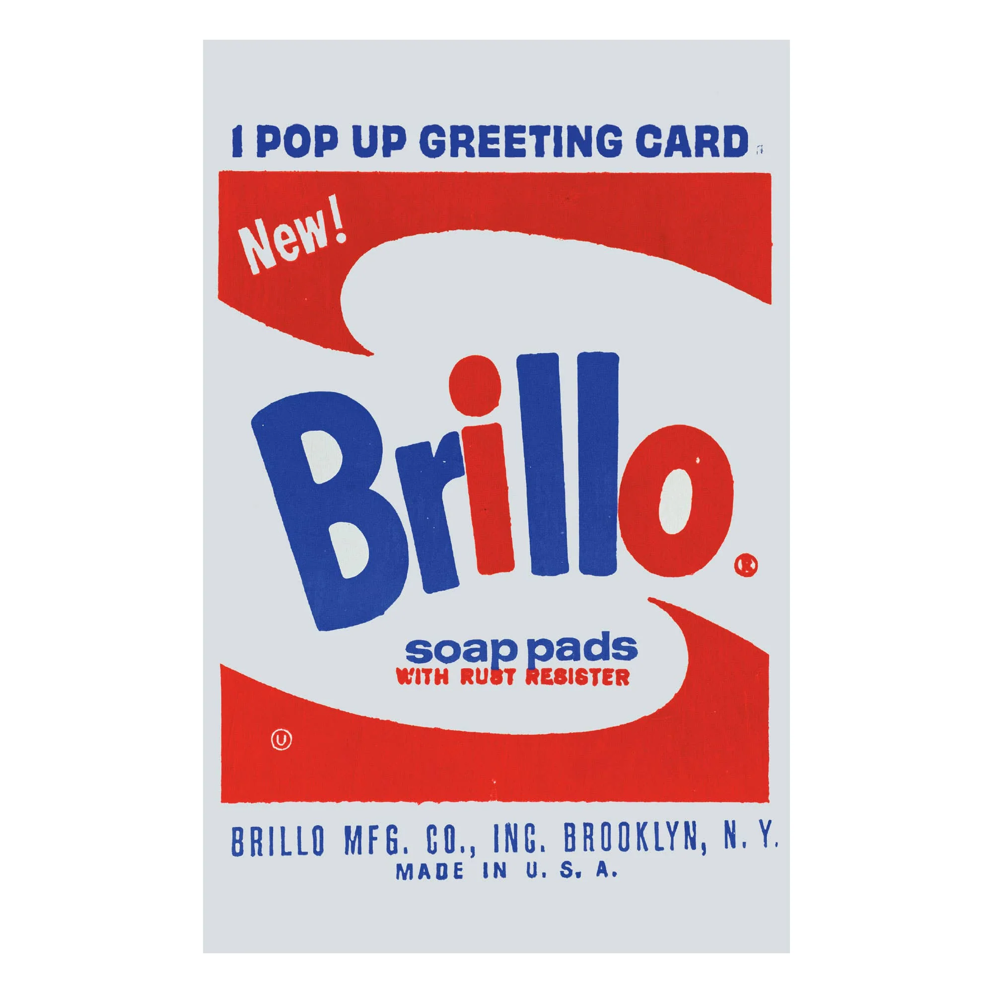 Andy Warhol Brillo Box Sculptures Pop Up Greeting Card