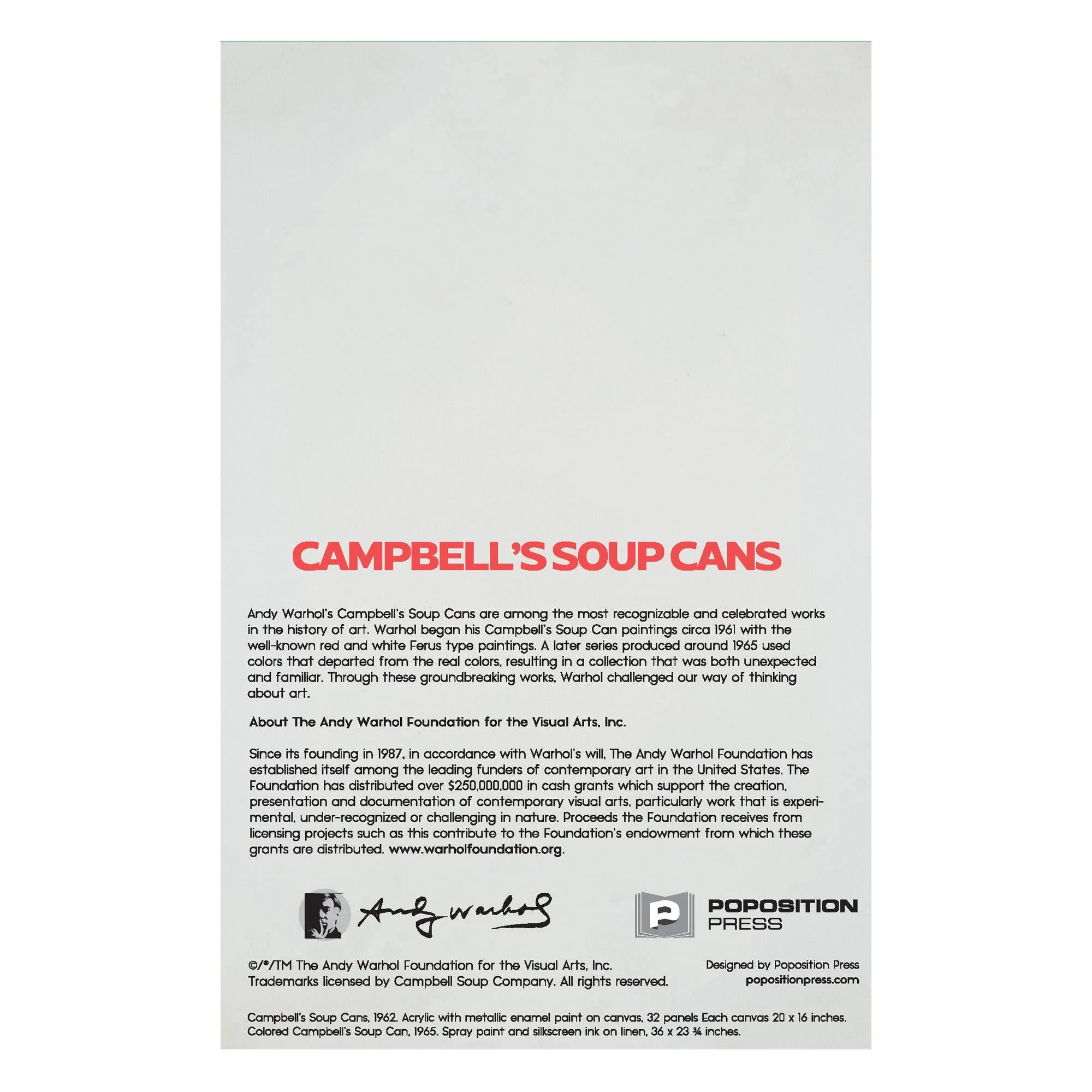 Andy Warhol Campbell's Soup Can Pop Up Greeting Card - Image 4