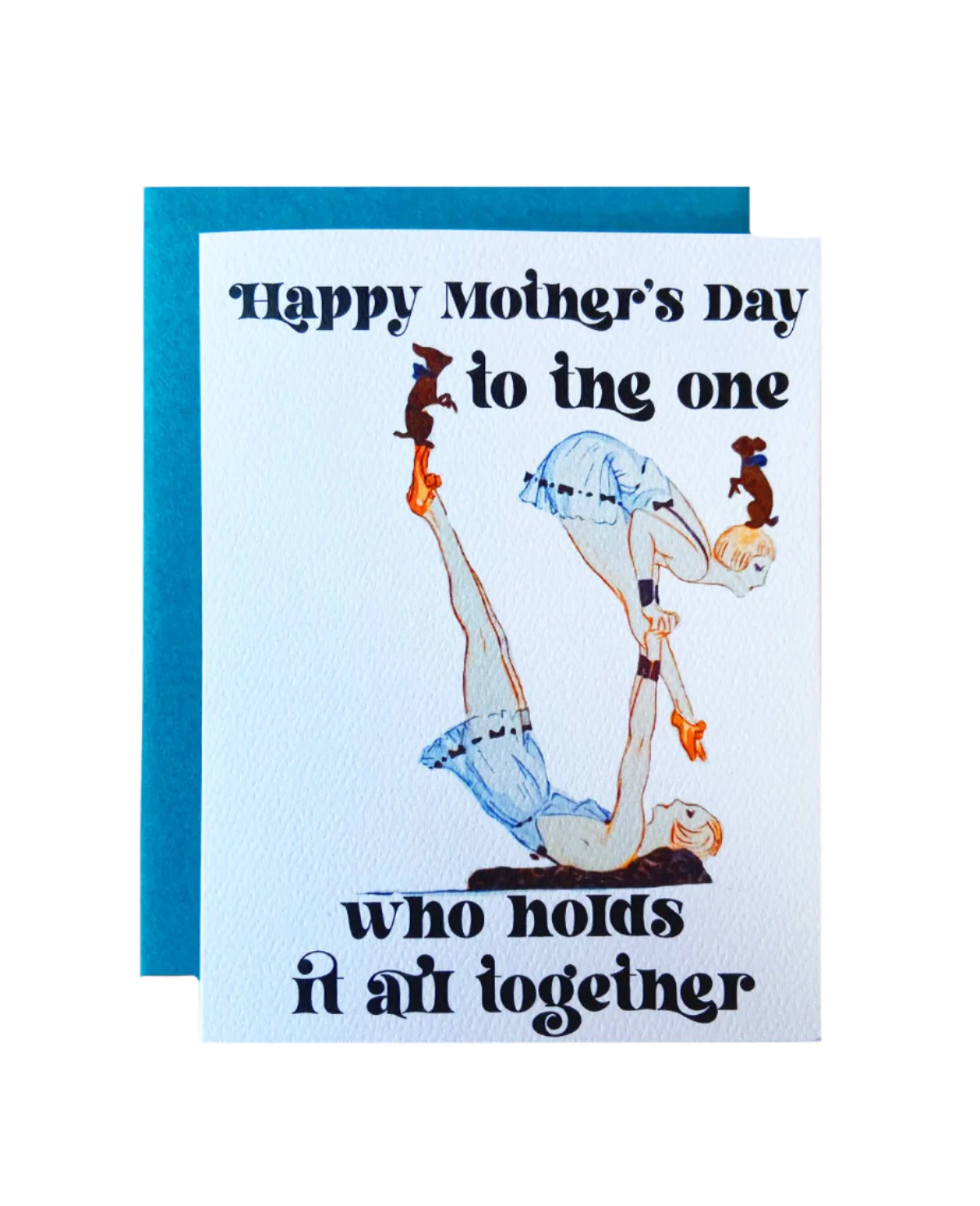 Art Deco Holds It Together Vintage Mother's Day Card
