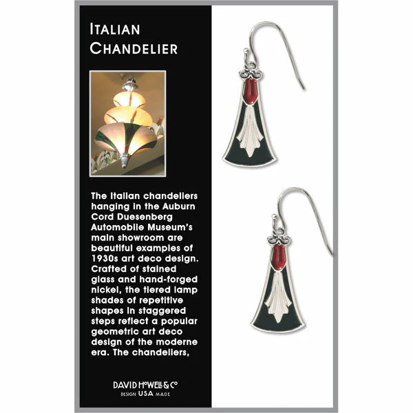 Italian Chandelier Art Deco Earrings - Image 2