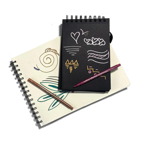 Color Sheen: Metallic Colored Felt Tip Markers (Set of 12) - Image 2