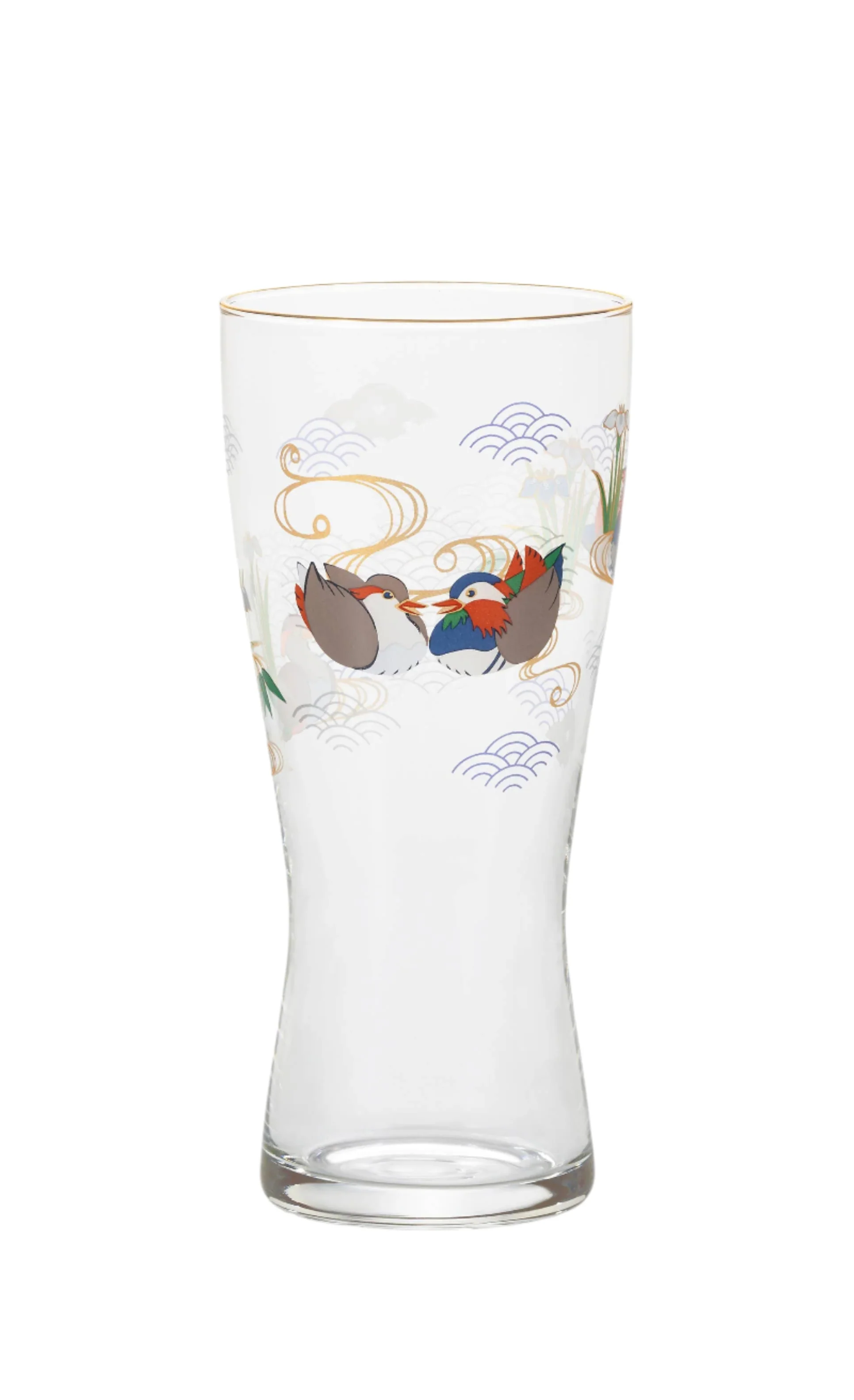Auspicious Flowers and Birds - Mandarin Duck Beer Glass