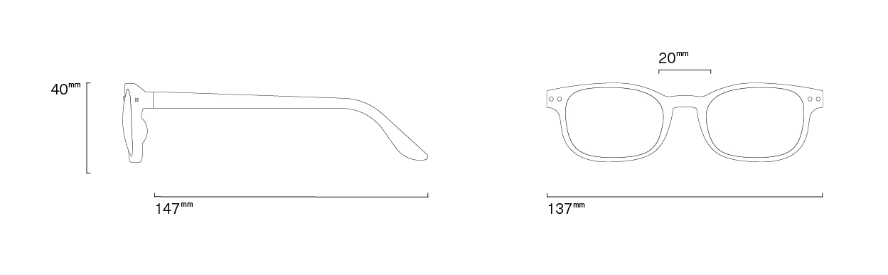 #B Navy Blue Series IZIPIZI Reading Glasses - Image 4