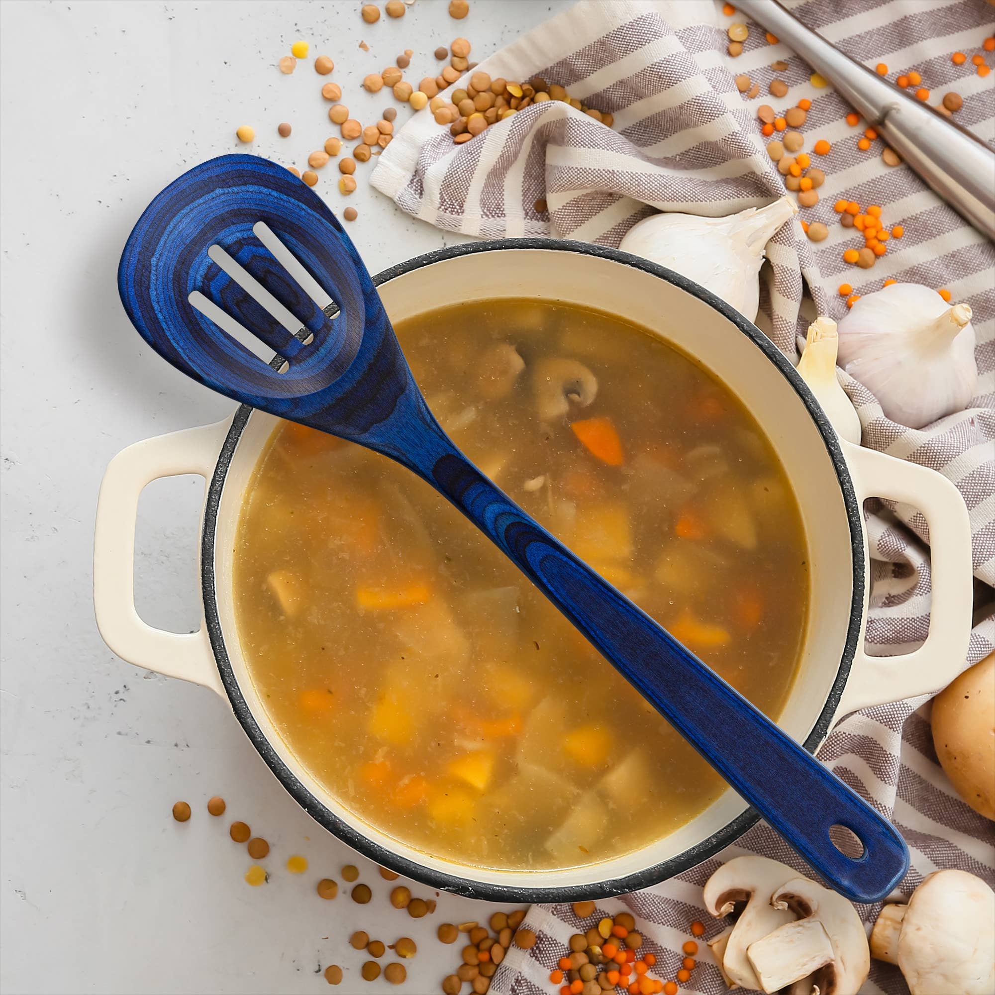 Baltique® Malta Colorful Wooden Slotted Spoon - Image 5