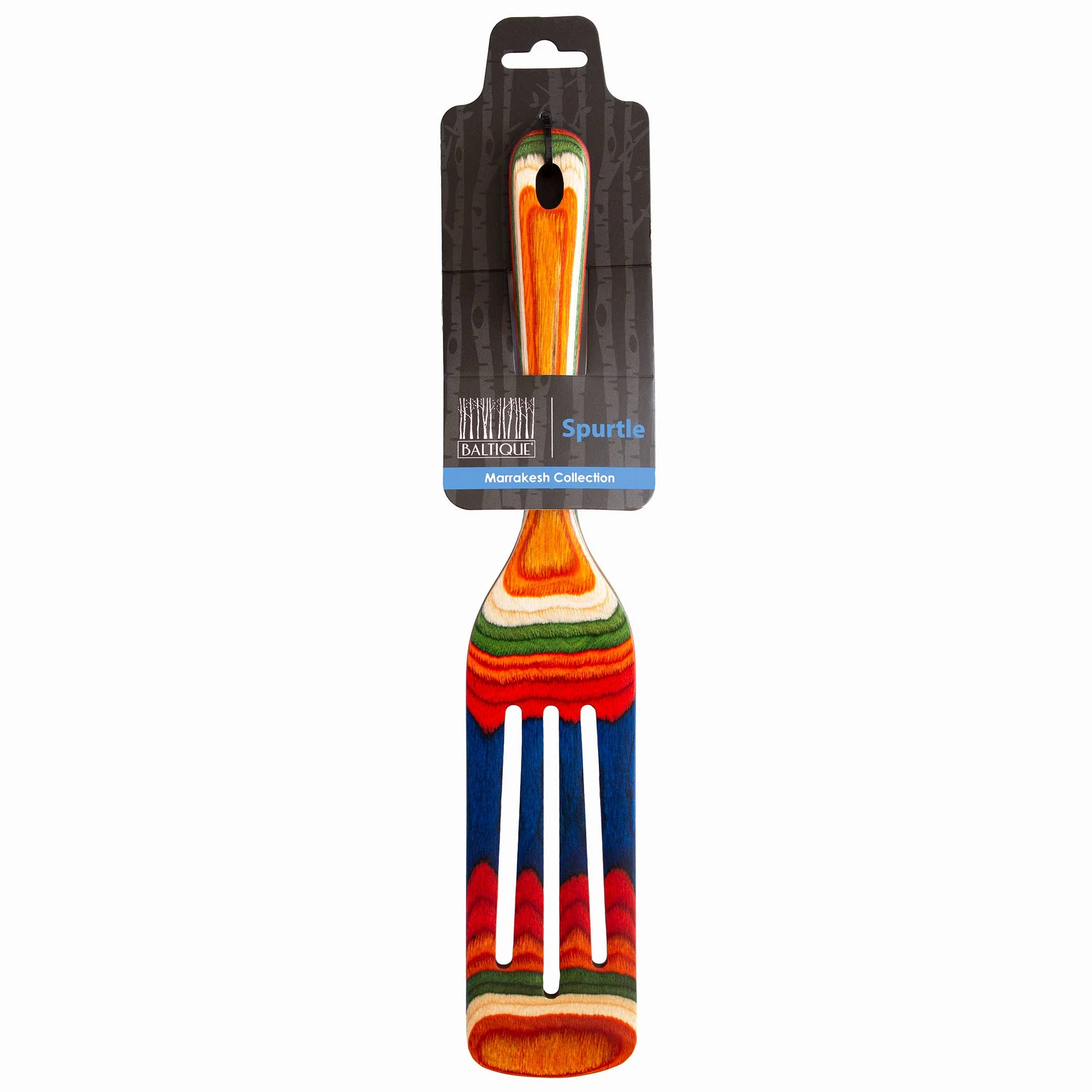 Baltique® Marrakesh Colorful Wooden Slotted Spurtle