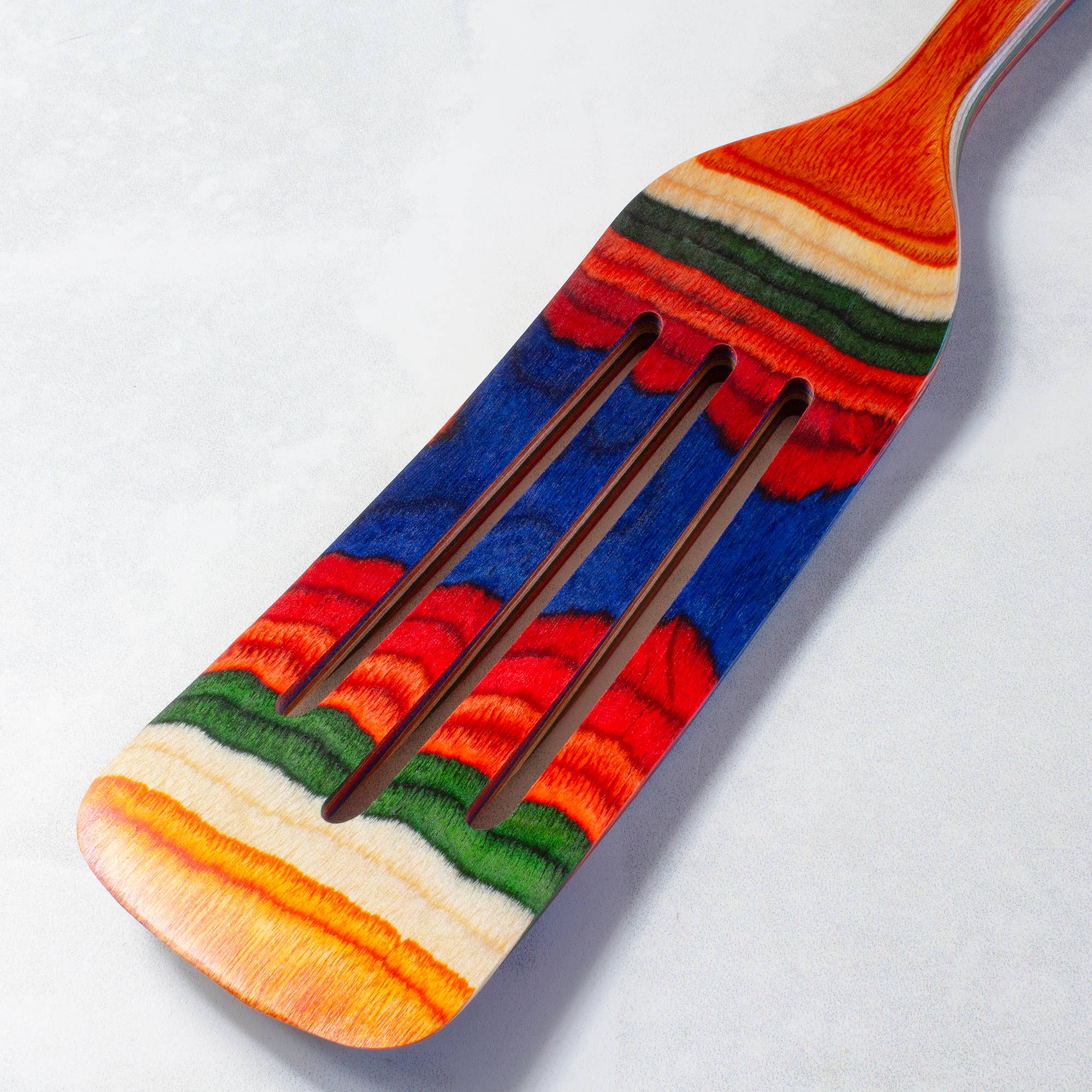 Baltique® Marrakesh Colorful Wooden Slotted Spurtle - Image 6