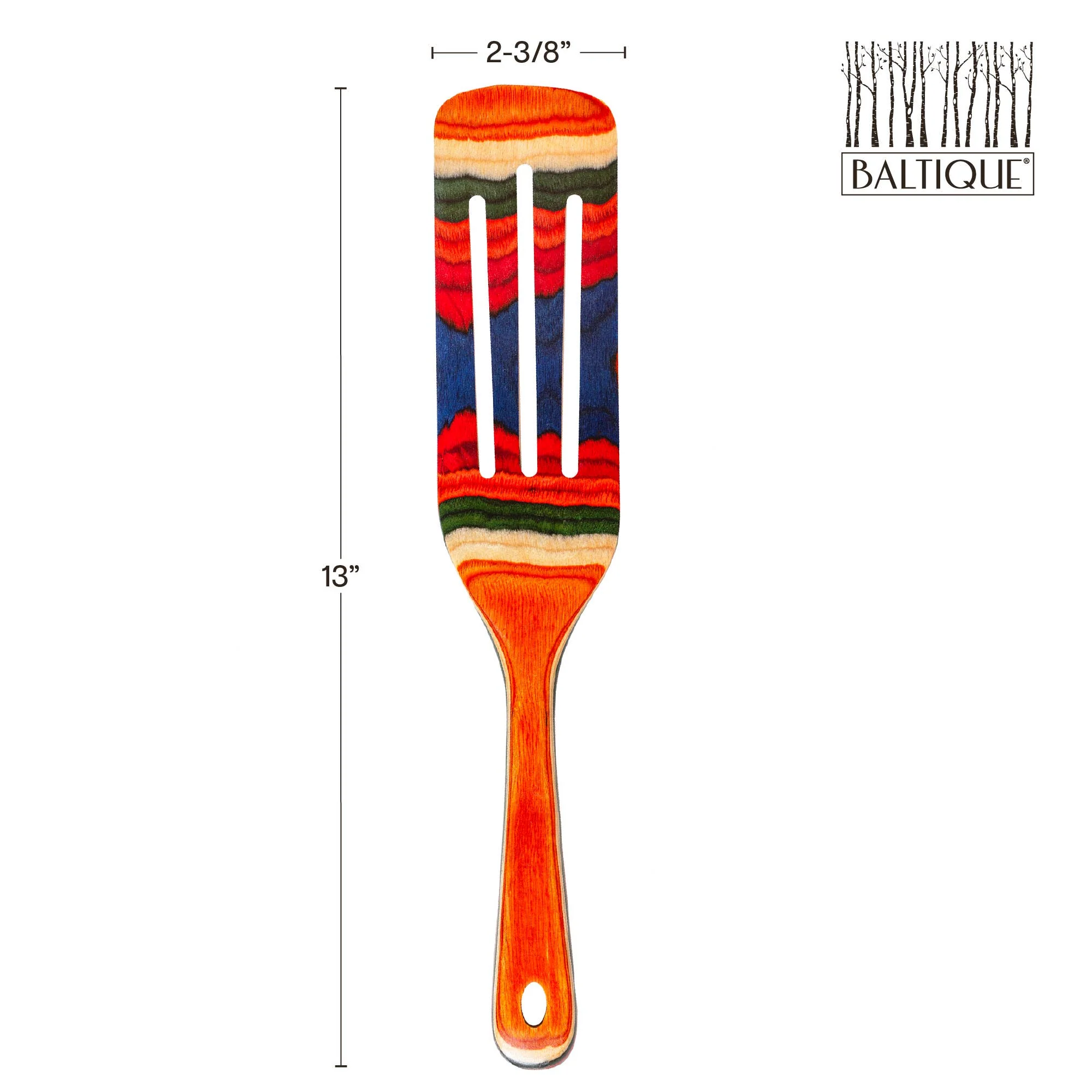 Baltique® Marrakesh Colorful Wooden Slotted Spurtle - Image 7