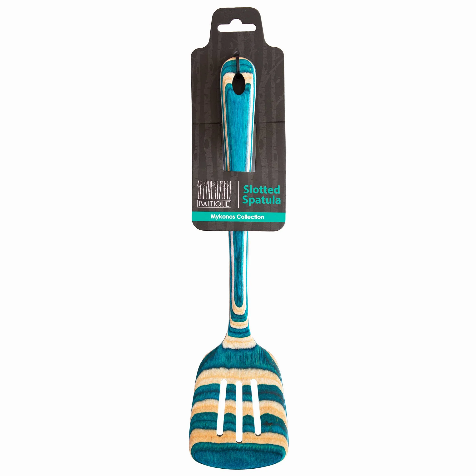 Baltique® Mykonos Colorful Wooden Slotted Spatula