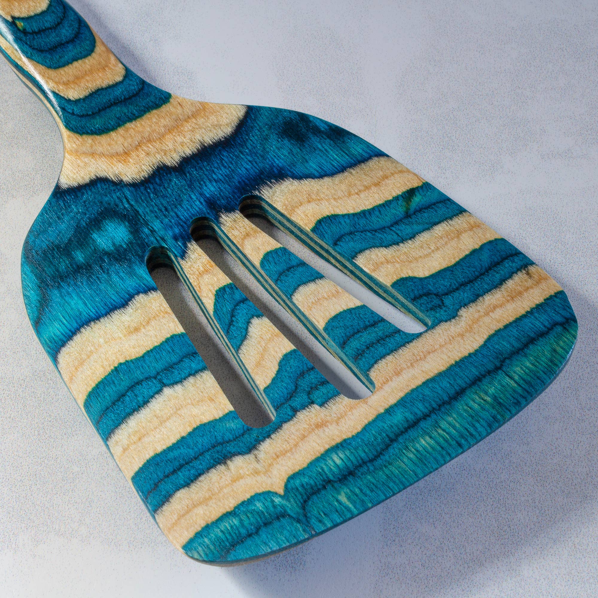 Baltique® Mykonos Colorful Wooden Slotted Spatula - Image 7
