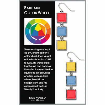 Bauhaus Color Wheel Earrings - Image 2