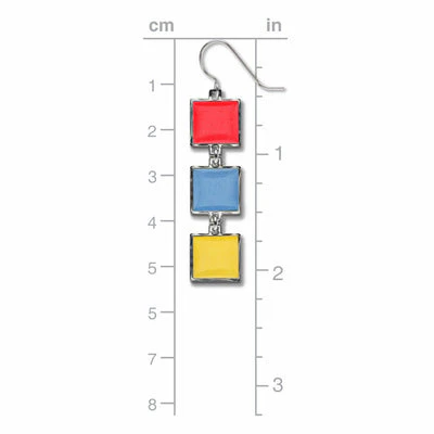Bauhaus Color Wheel Earrings - Image 3