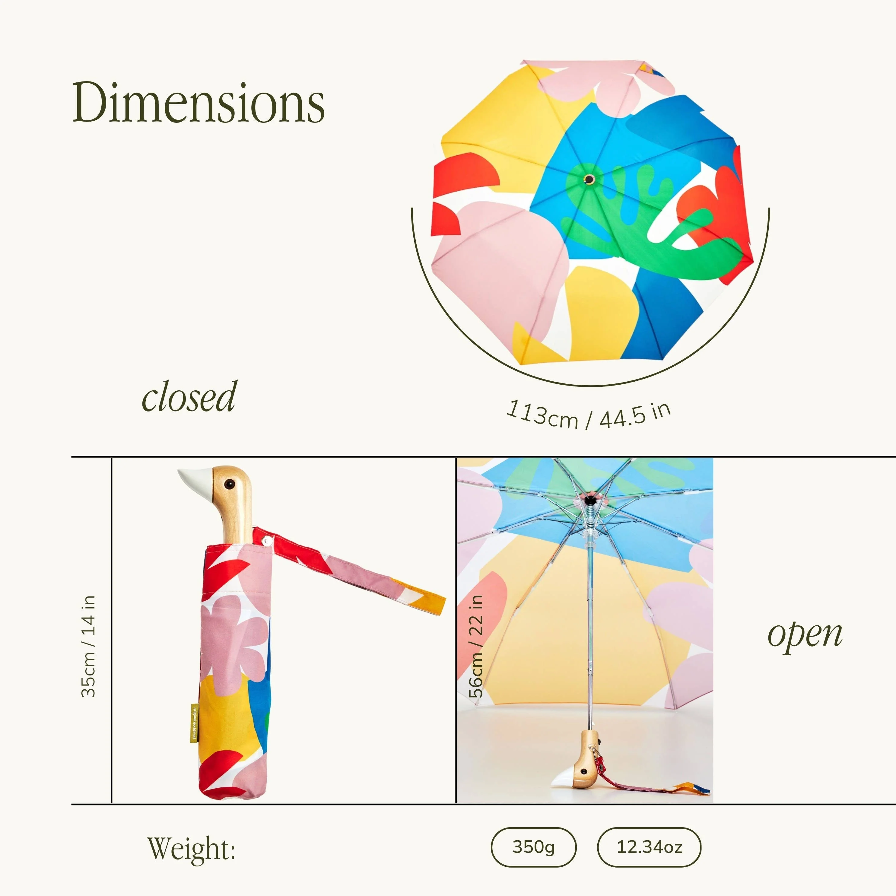 Matisse Compact Eco-Friendly Duck Umbrella - Image 5