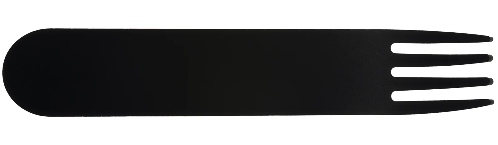 Black Acrylic Fork, Sky Blue Silicone Sleeve - Image 2