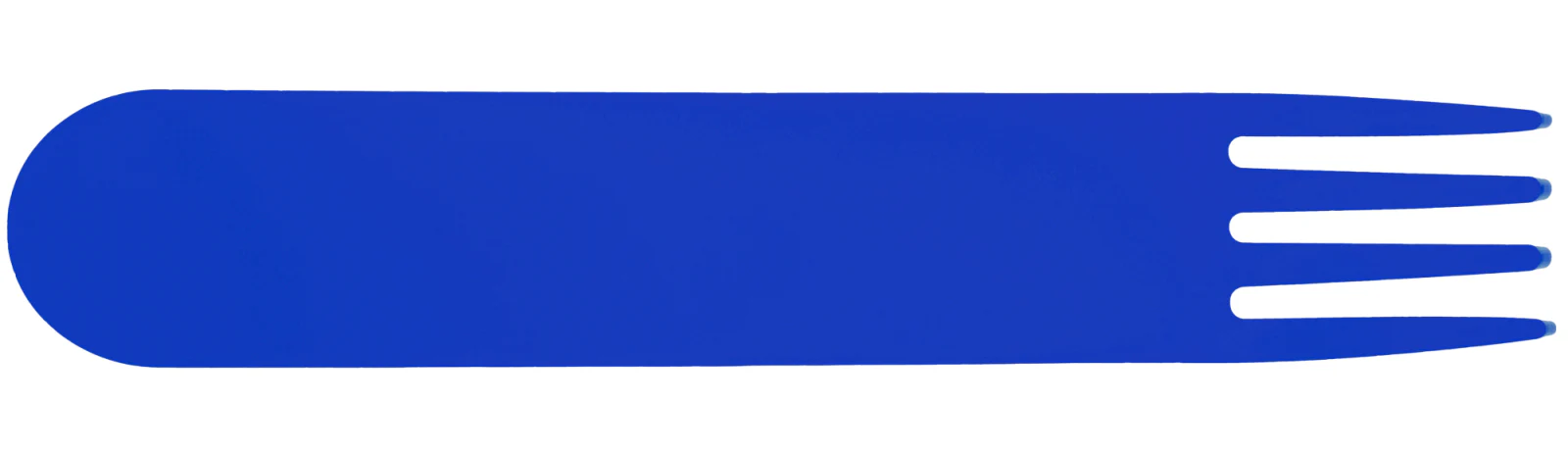 Blue Acrylic Fork, Blue Silicone Sleeve - Image 2