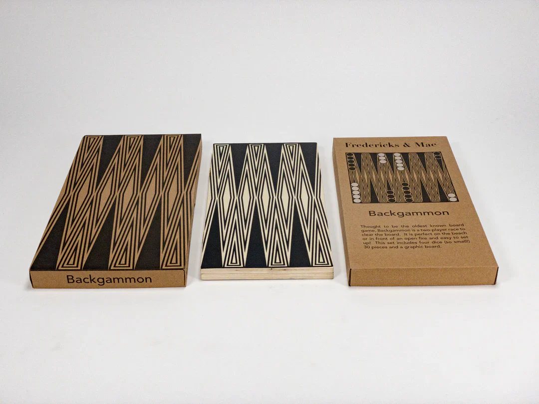 Board Game - Backgammon - Natural/Black - Image 2