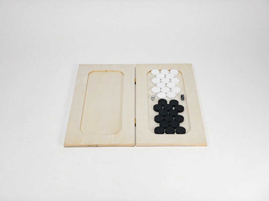 Board Game - Backgammon - Natural/Black - Image 3