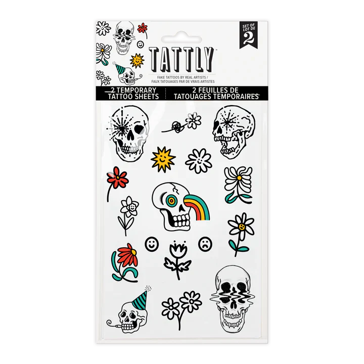 Bones & Flowers Tattoo Sheets