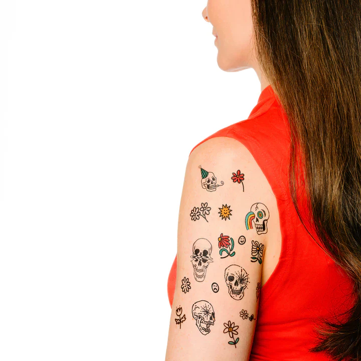 Bones & Flowers Tattoo Sheets - Image 2