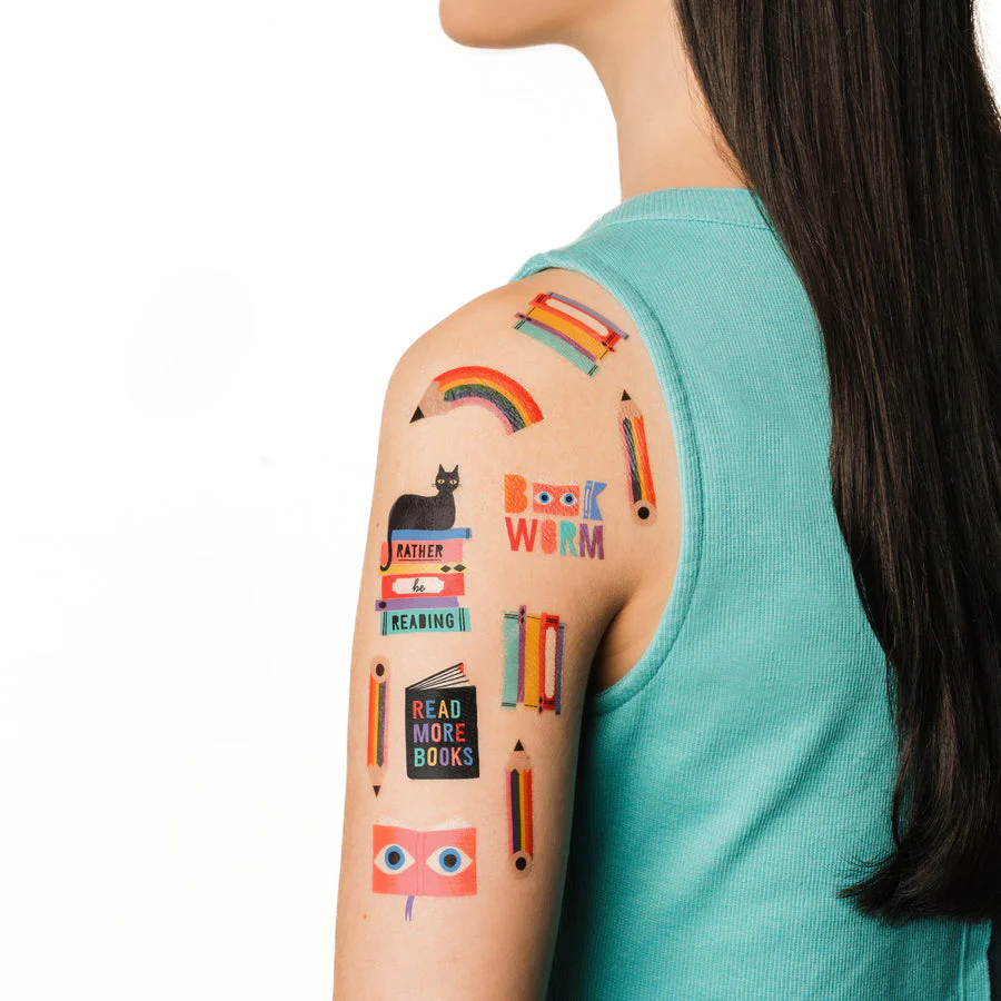 Bookworm Tattoo Sheet - Image 2