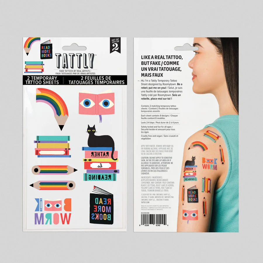 Bookworm Tattoo Sheet - Image 3