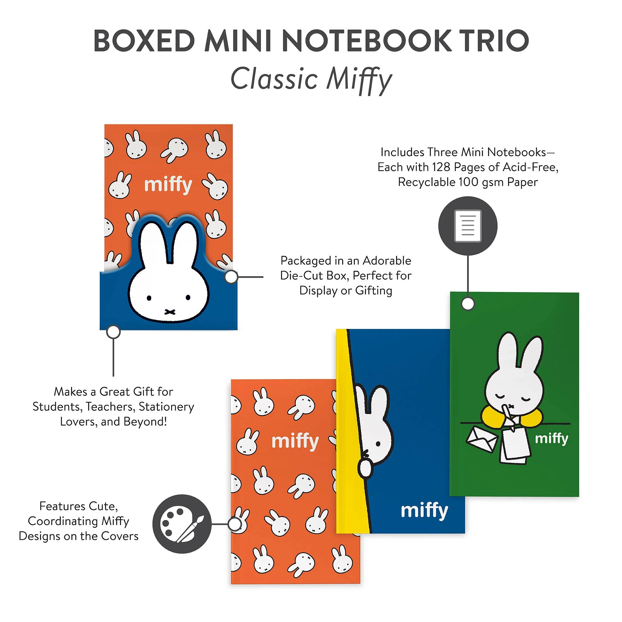 Boxed Mini Notebook Trio Classic Miffy - Image 5