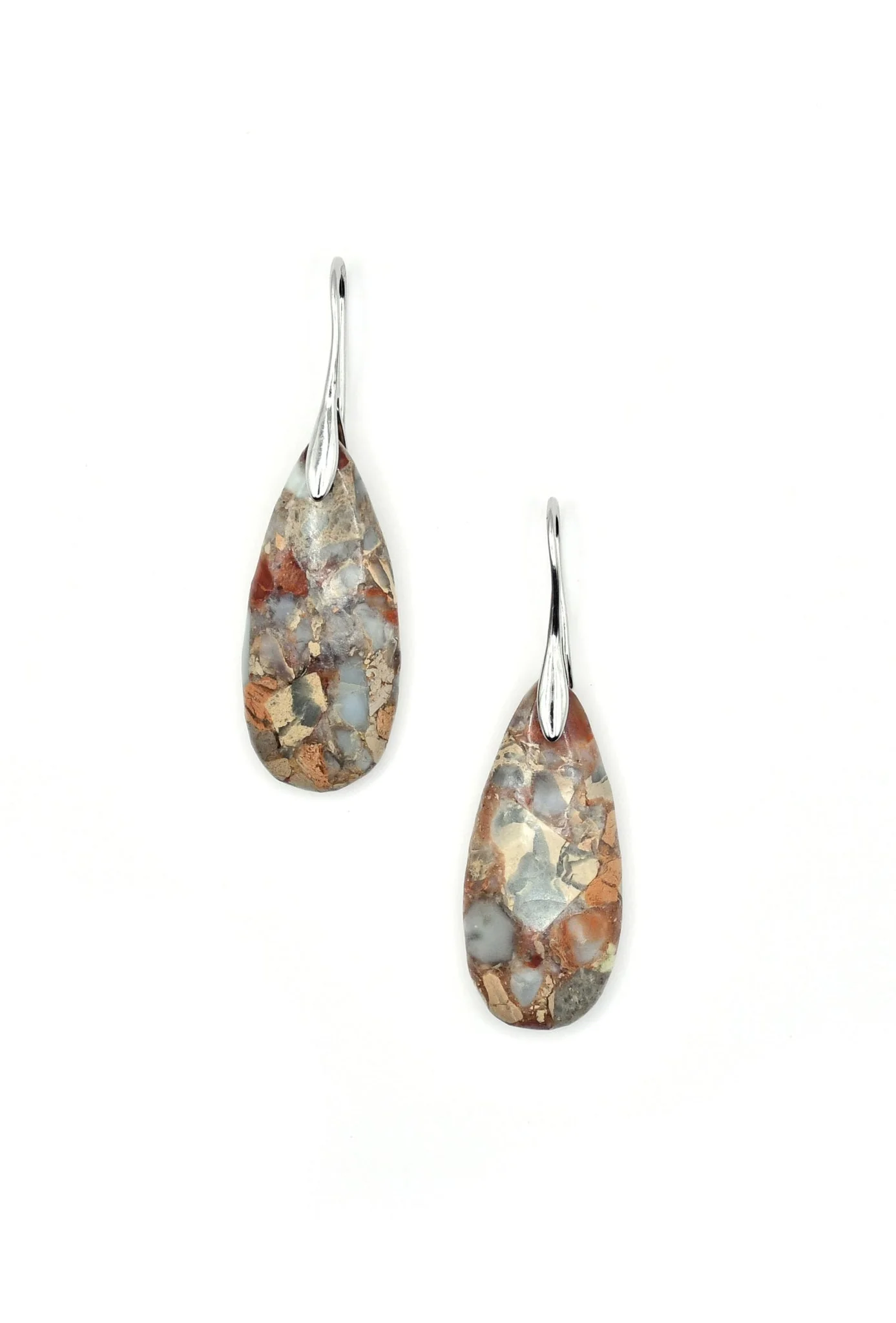 Brown/Beige Porcelain Earrings