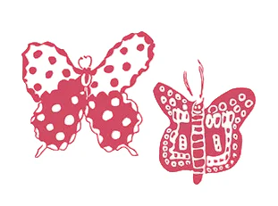 Butterfly Block Print Card