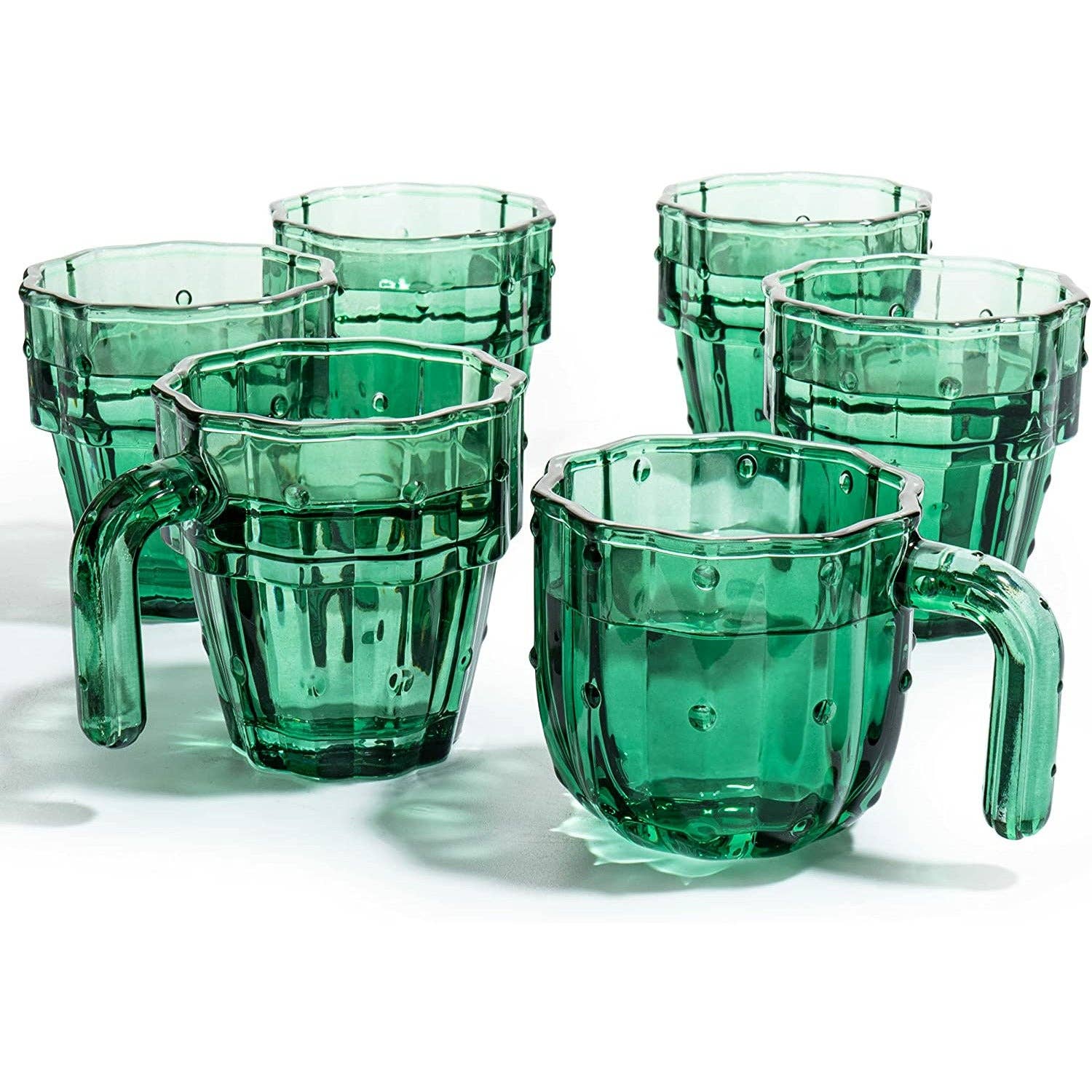 Cactus Stackable Set of 6 Glasses - Image 2