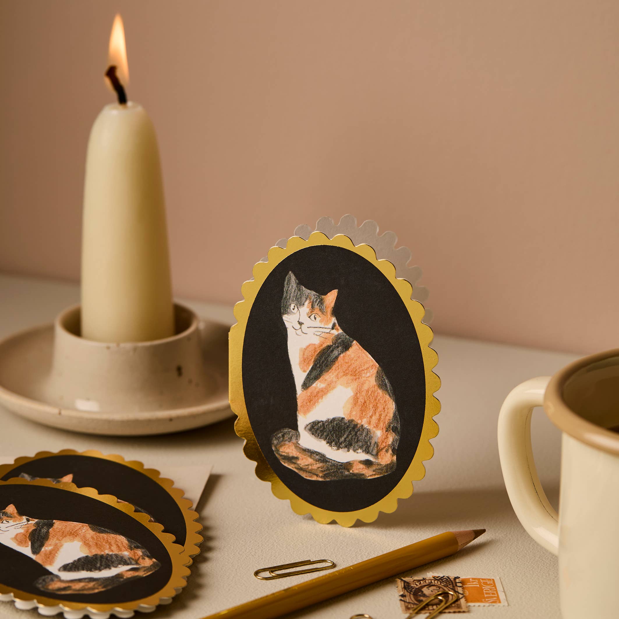 Calico Cat Mini Card - Image 2