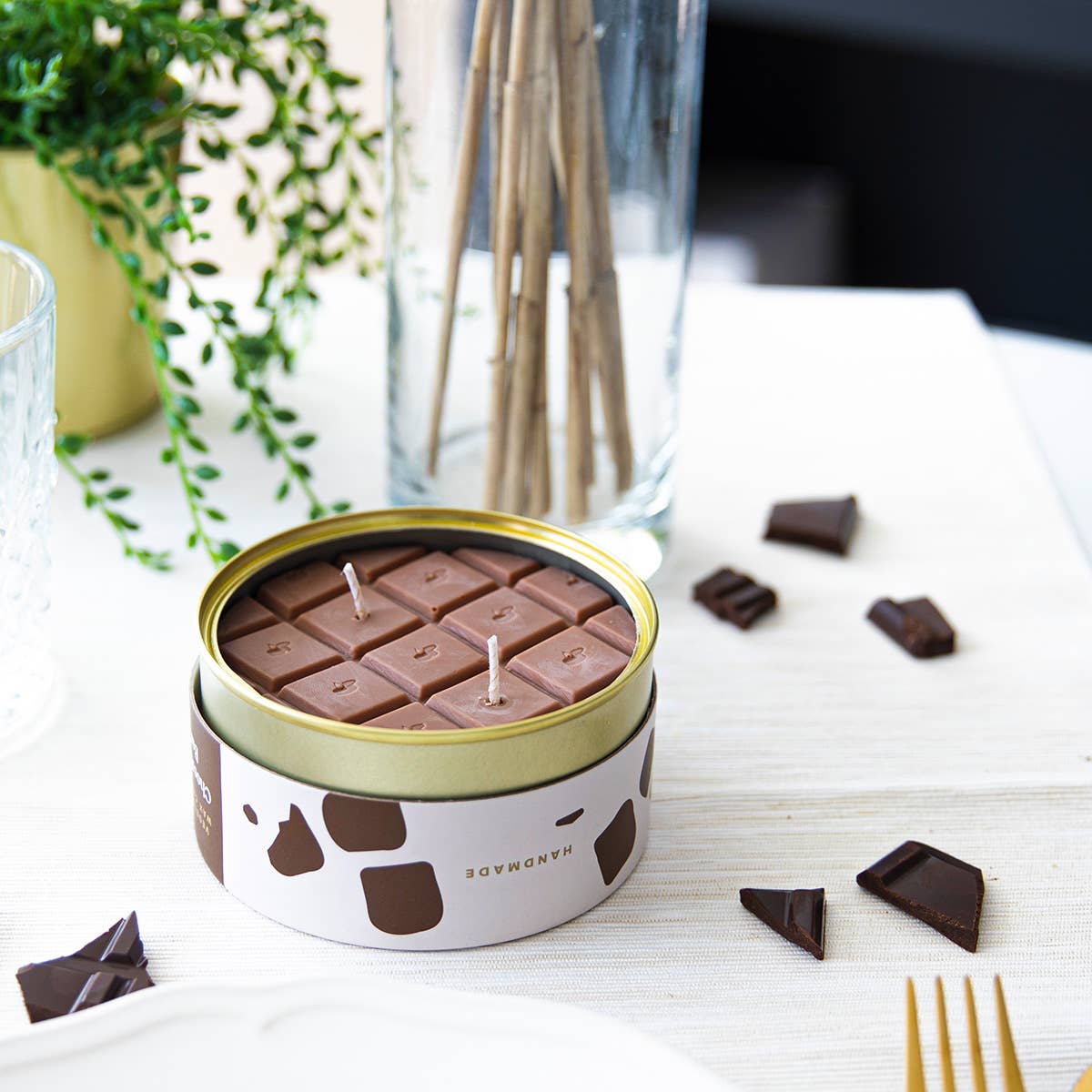 Chocolate Scented Candle In A Tin - Image 4