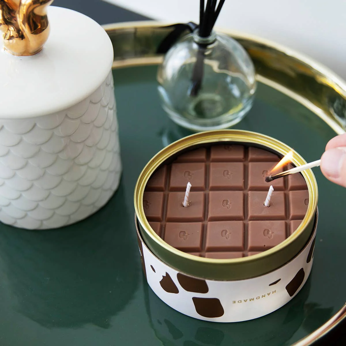 Chocolate Scented Candle In A Tin - Image 5