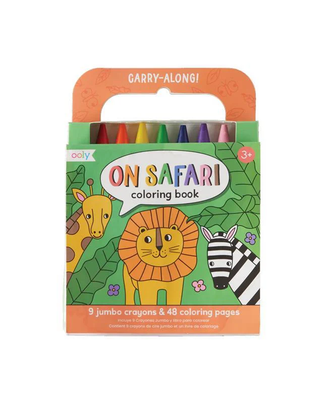 Carry Along Crayon & Coloring Book Kit - Safari