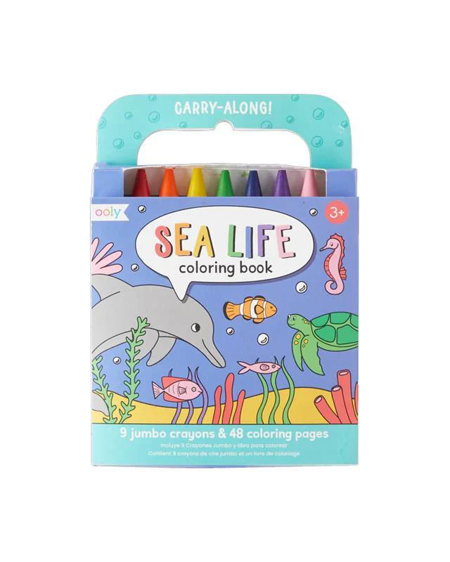 Carry Along Crayon & Coloring Book Kit - Sea Life