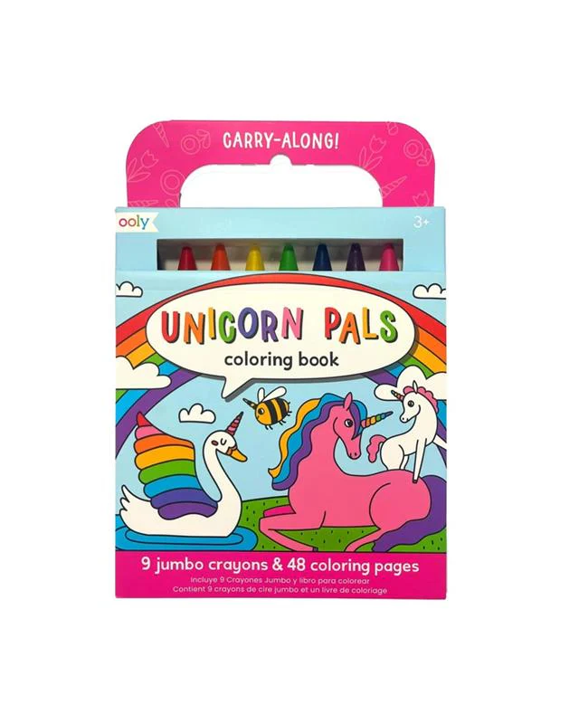 Carry Along Crayon & Coloring Book Kit - Unicorn Pals