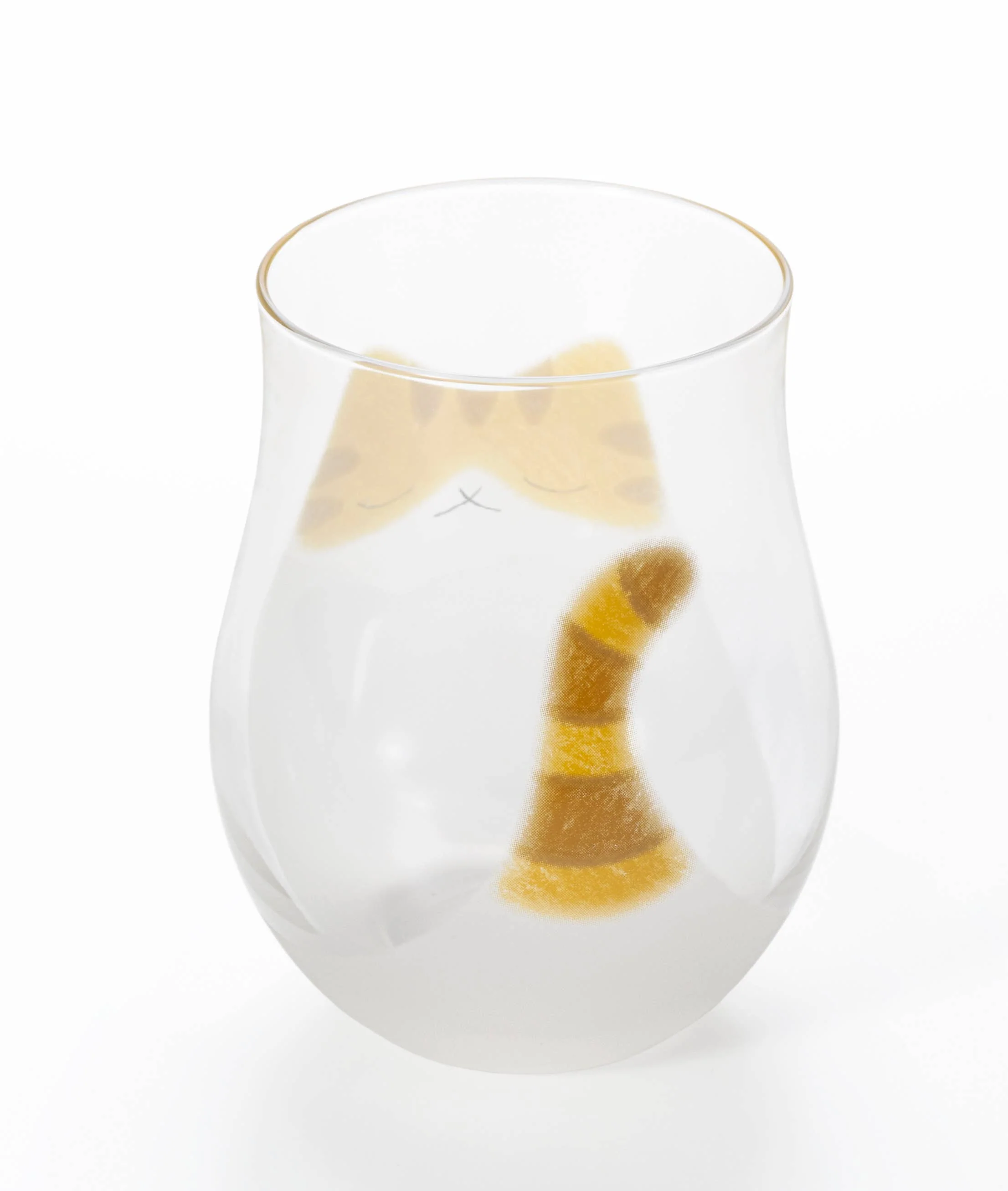 Cat Drink Glass M - Yellow - Image 2
