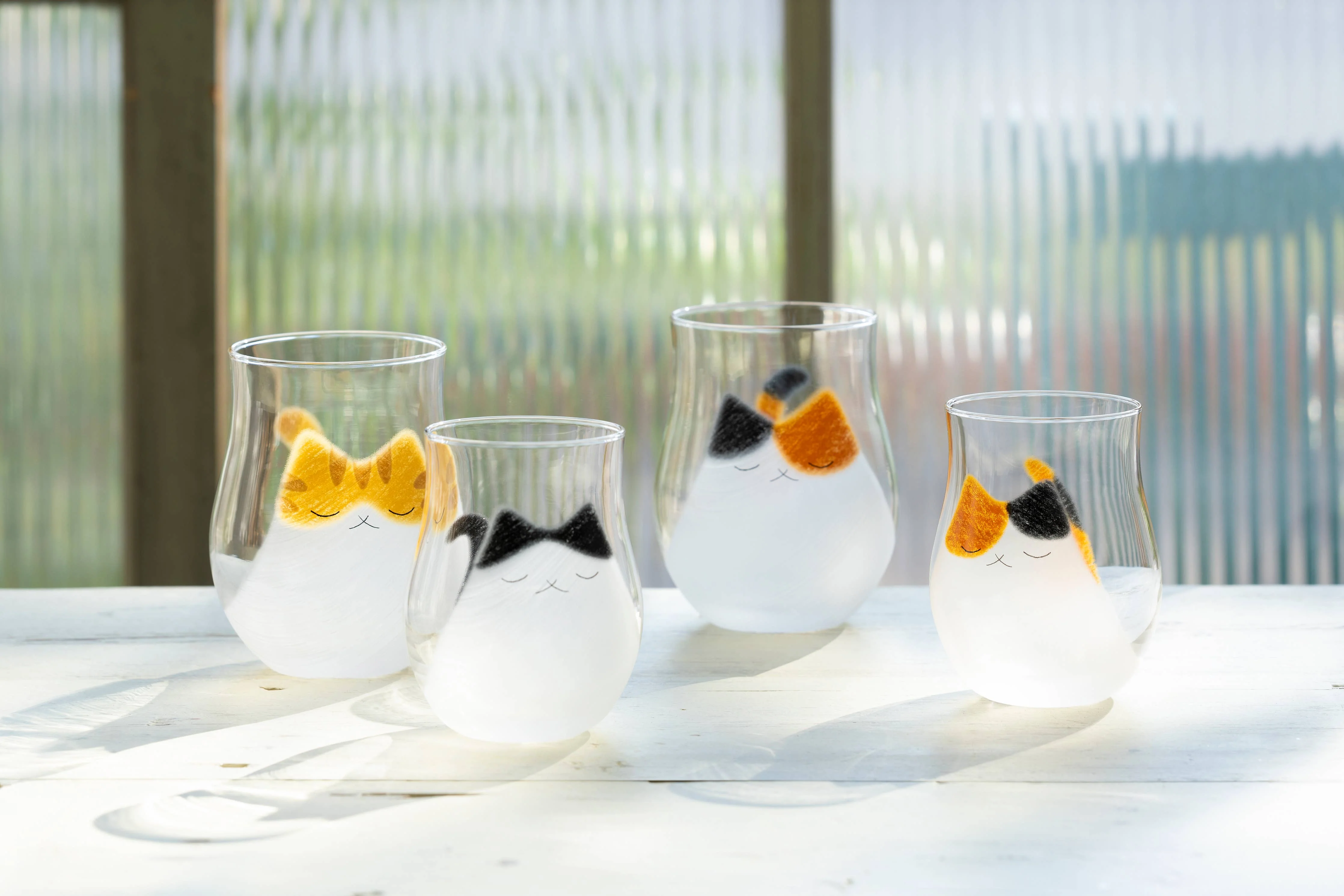 Cat Drink Glass S - Black & Orange - Image 3